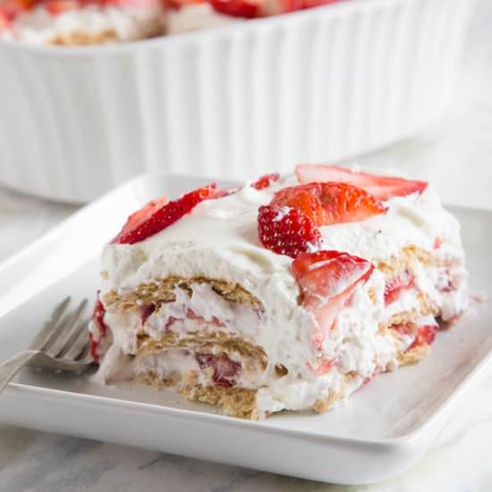 Strawberry Ice Box Cake