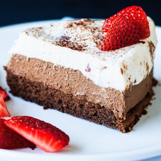 Triple Chocolate Strawberry Mousse