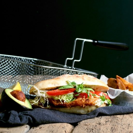 Fried Pickerel Sandwich