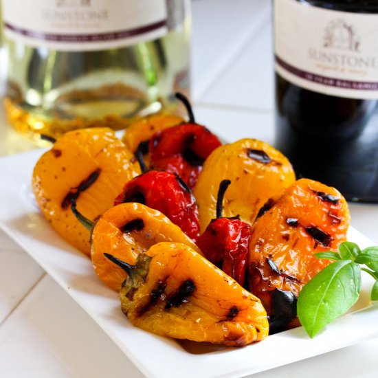 Marinated Grilled Sweet Peppers