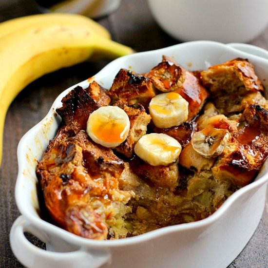 Banana Caramel French Toast Bake