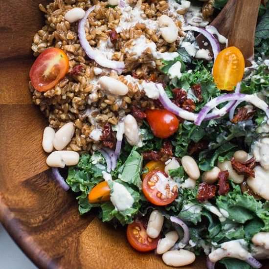 Kale, White Bean, and Farro Salad