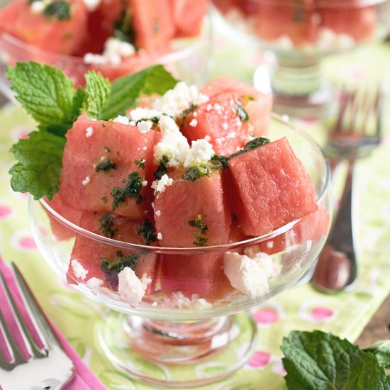 Watermelon Feta Mint Salad