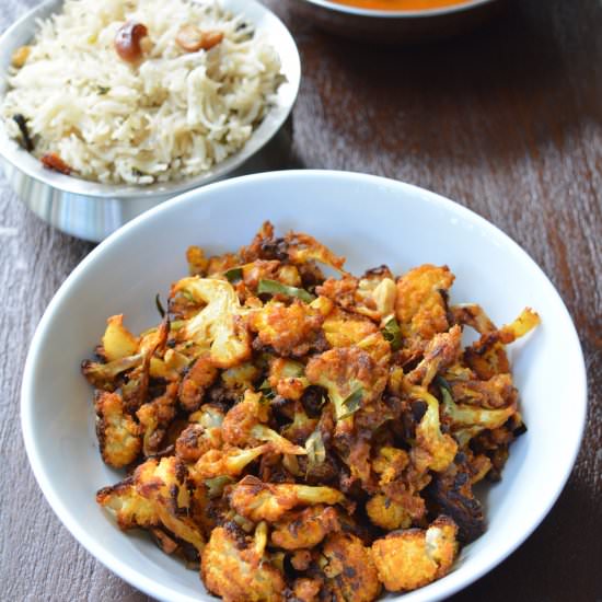 Oven-Roasted Curried Cauliflower