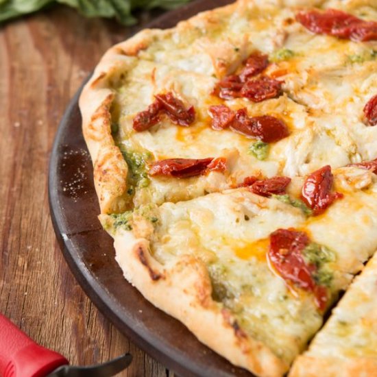 Creamy Pesto Chicken Pizza