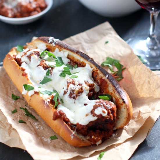 Smoked Meatball Sandwiches