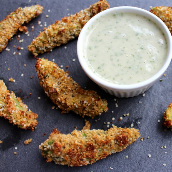 Crunchy Quinoa Baked Avocado Fries