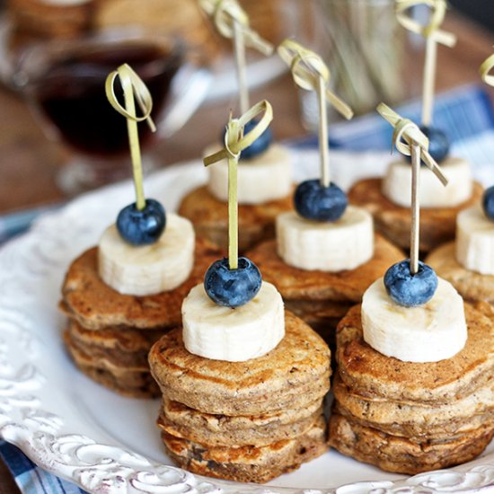 Mini Banana Pancake Skewers