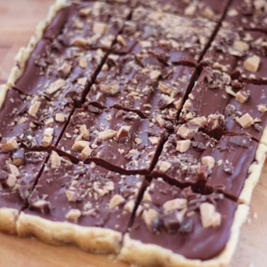 Chocolate Mascarpone Toffee Bars