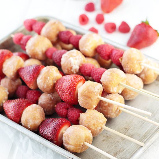 Donut and Fruit Kabobs