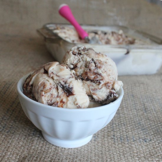 Praline Pecan Fudge Swirl Ice Cream