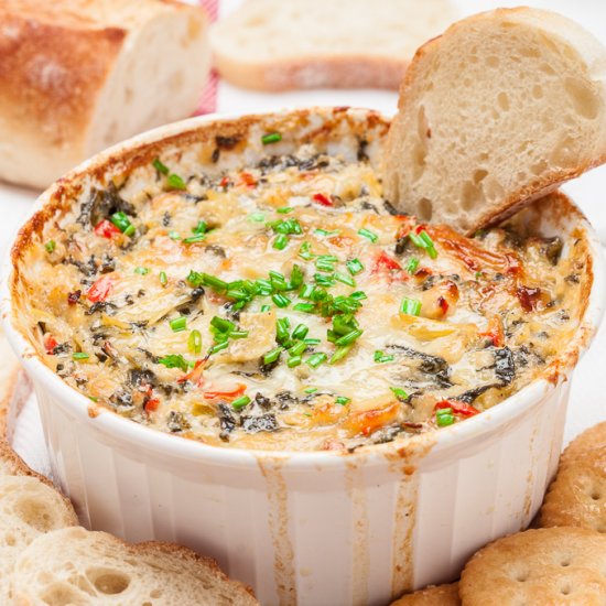 Spinach Artichoke Yogurt Dip