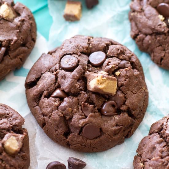 Double Chocolate Chip Reeses Cookie