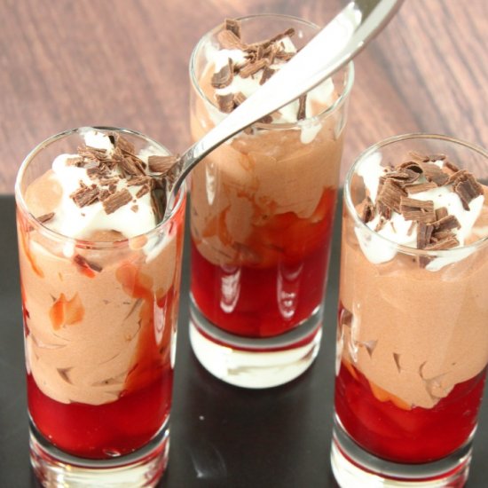 Black Forest Pudding Shots