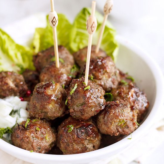 Baked Cilantro Meatballs