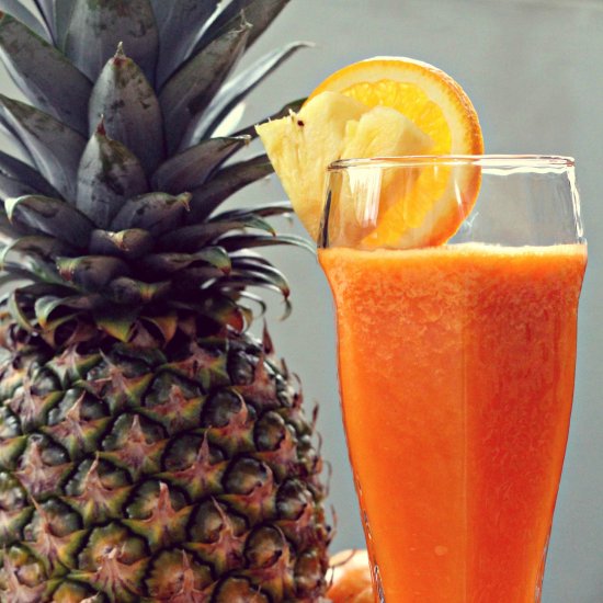 Orange pineapple carrot juice