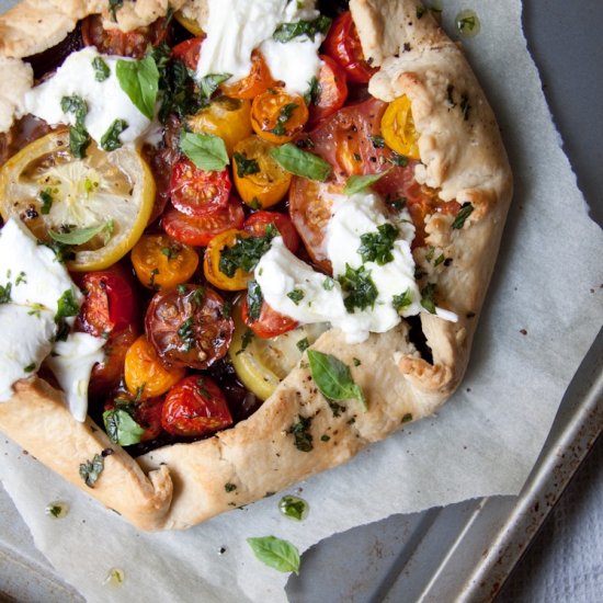 Heirloom tomato galette