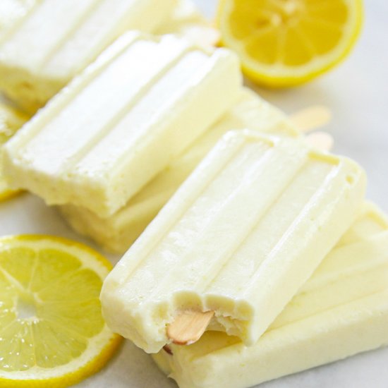 Creamy Whole Lemon Ice Pops