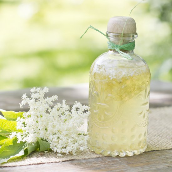 Elderflower infused vinegar