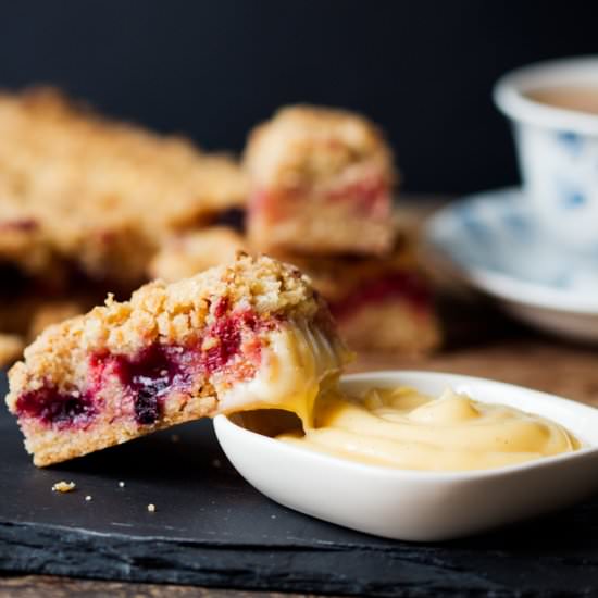 Berry Streusel Bars with Dip