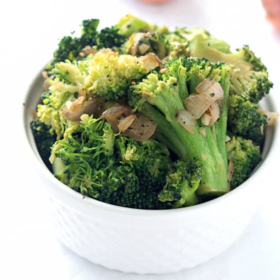 Broccoli with Caramelized Shallots