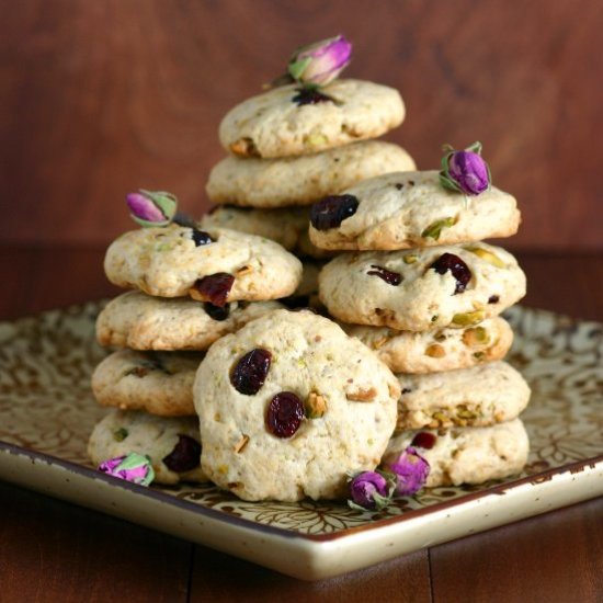 Pistachio and Rosewater Cookies