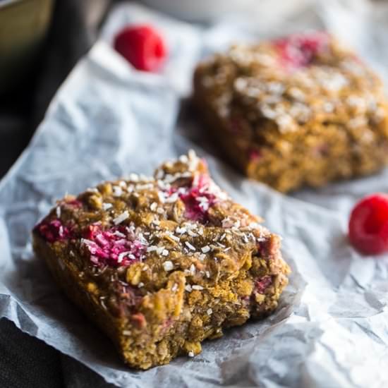 Raspberry Banana Breakfast Bars