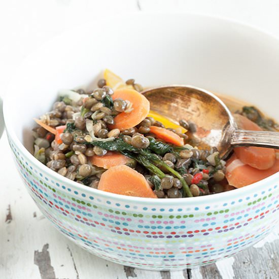 Summer lentil curry