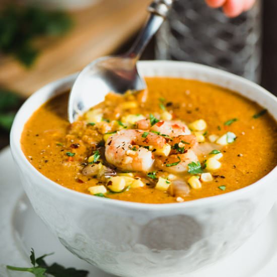 Smokey Shrimp and Corn Chowder