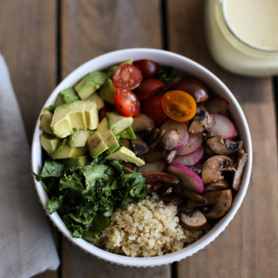 Creamy Mushroom & Quinoa Bowl