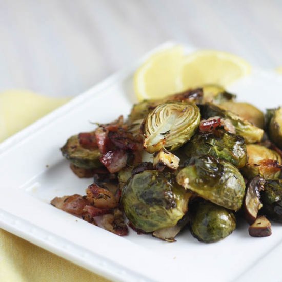 Lemony Bacon Brussels Sprouts