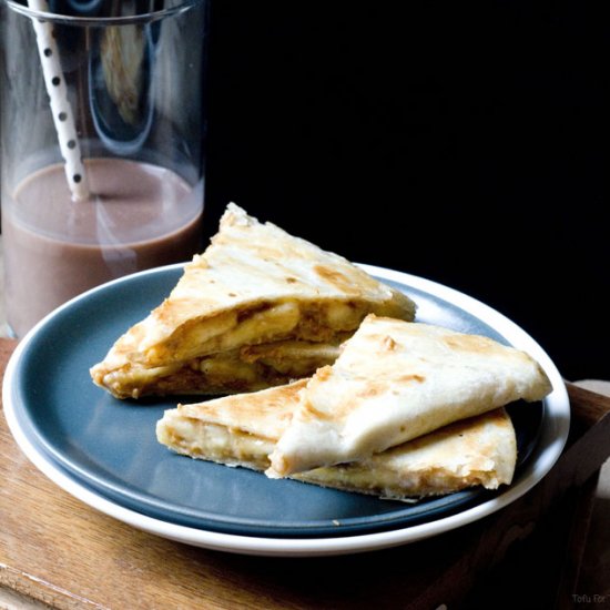 Peanut Butter and Banana Quesadilla