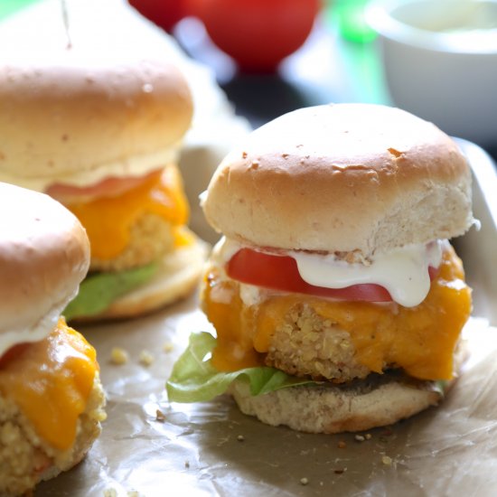 All-American Quinoa Cheese Sliders