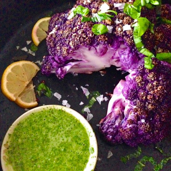 Roasted Cauliflower w/ Chimichurri