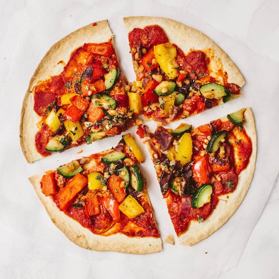 Vegan Tortilla Pizza