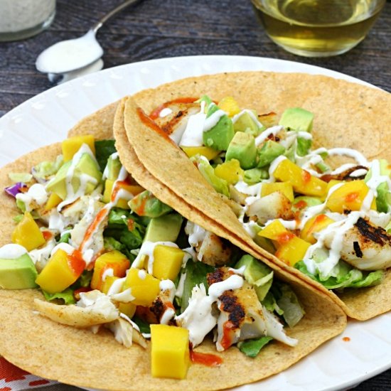 Fish Tacos w/ Mango Avocado Relish