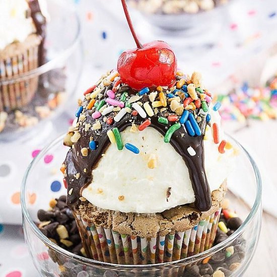 Brownie Sundae Cupcakes