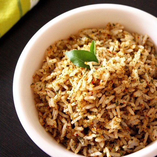 Curry Leaves Rice- Karivepaku Annam