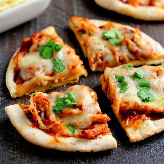 Barbecue Chicken Pita Pizza