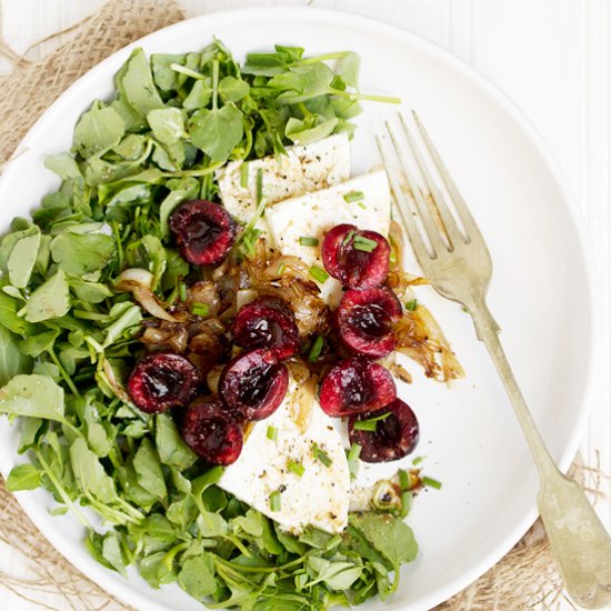 Watercress Cherry Feta Salad