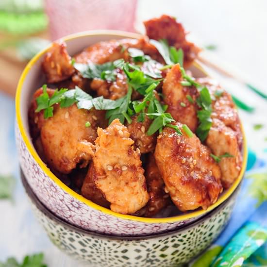 Sweet and Spicy Sticky Chicken