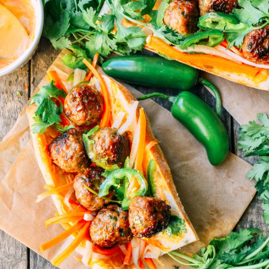 Spicy Meatball Banh Mi