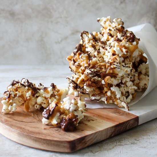 Peanut Butter Caramel Popcorn