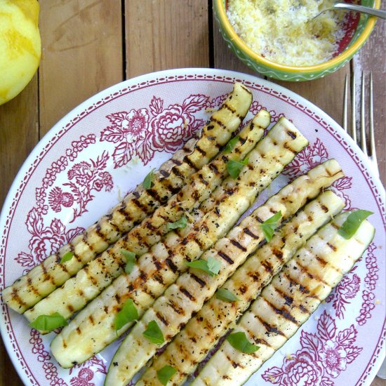 Grilled Zucchini with Lemon Salt