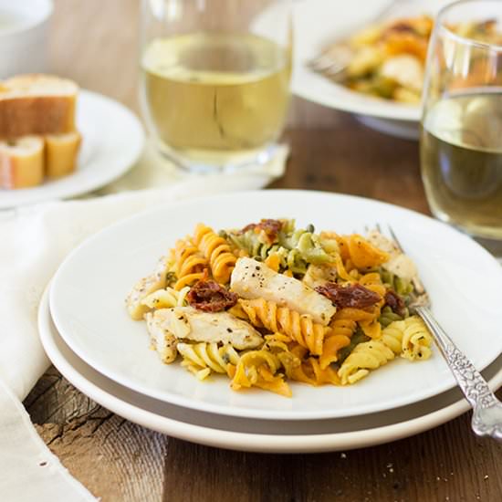 Grilled Chicken Fusilli Pasta