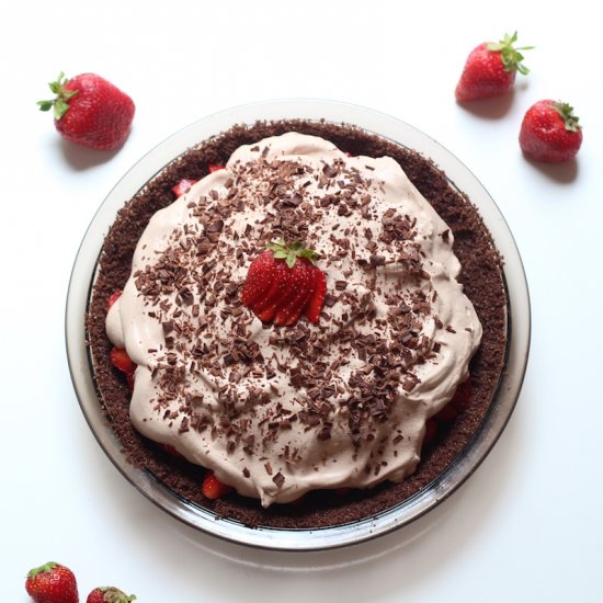 Chocolate Covered Strawberry Pie