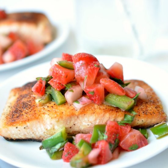 Salmon with Strawberry Salsa