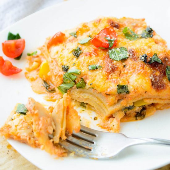 Creamy Cabernet 3 Cheese Lasagna