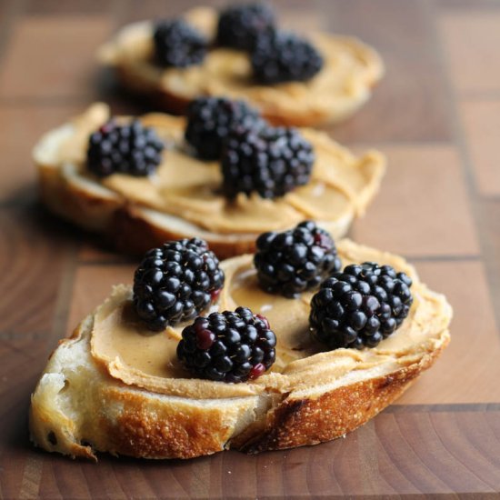 Peanut Butter Blackberry Toast