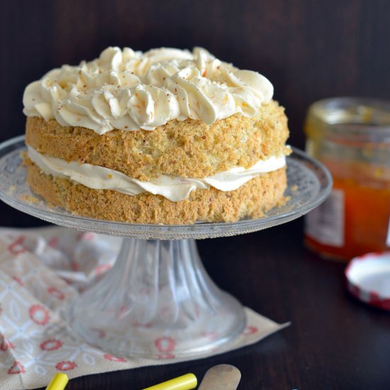 Hazelnut and apricot Layer cake